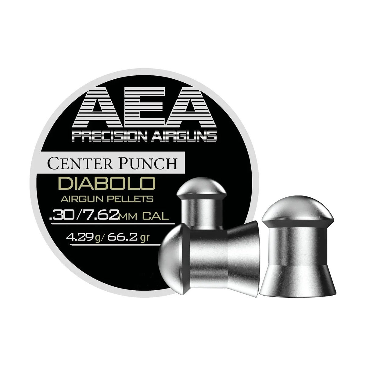 AEA Center Punch Diabolo Pellets .30 Cal / 7.62mm 66.2gr - 120ct