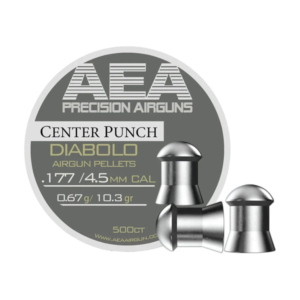 AEA Center Punch Diabolo Pellets .177 Cal / 4.5mm 10.3gr - 500ct
