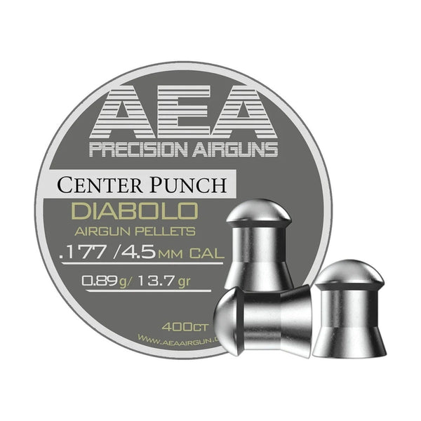 AEA Center Punch Diabolo Pellets .177 Cal / 4.5mm 13.7gr - 400ct