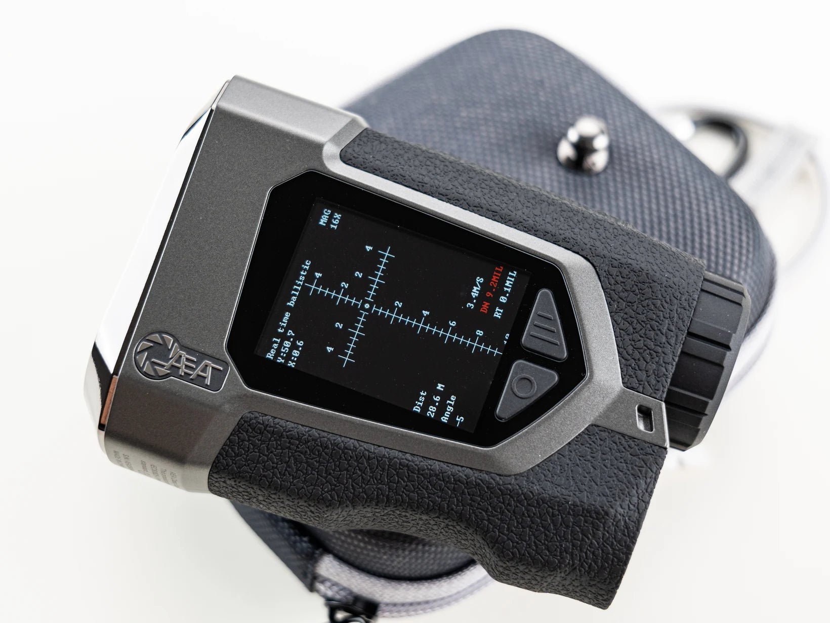 Actual HD7W-BC1500 side-mounted display showing its ballistic information interface